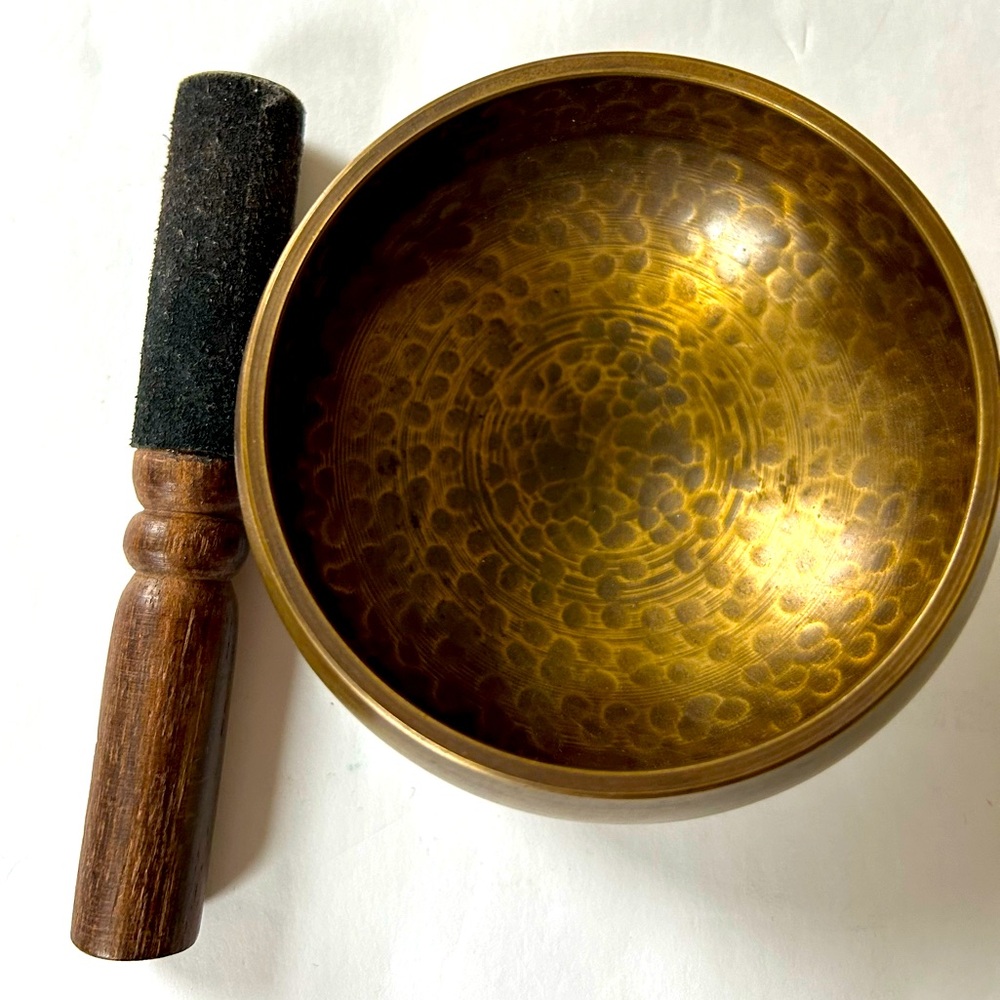 TIBETAN Hand Hammered Brass Singing Bowl